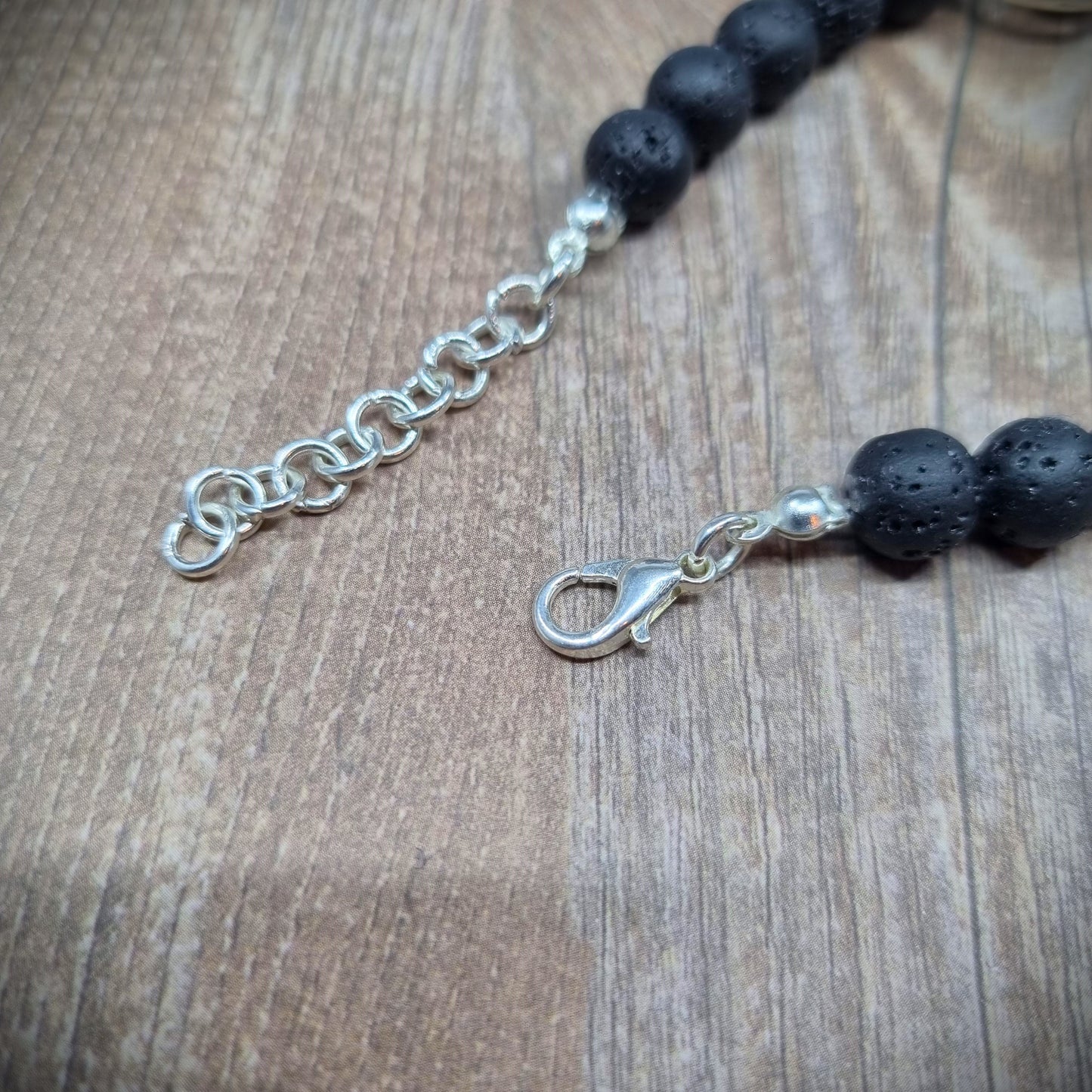 Natural Rose Quartz Chakra Meditation Beads Lava Rock Essential Oil Bracelet