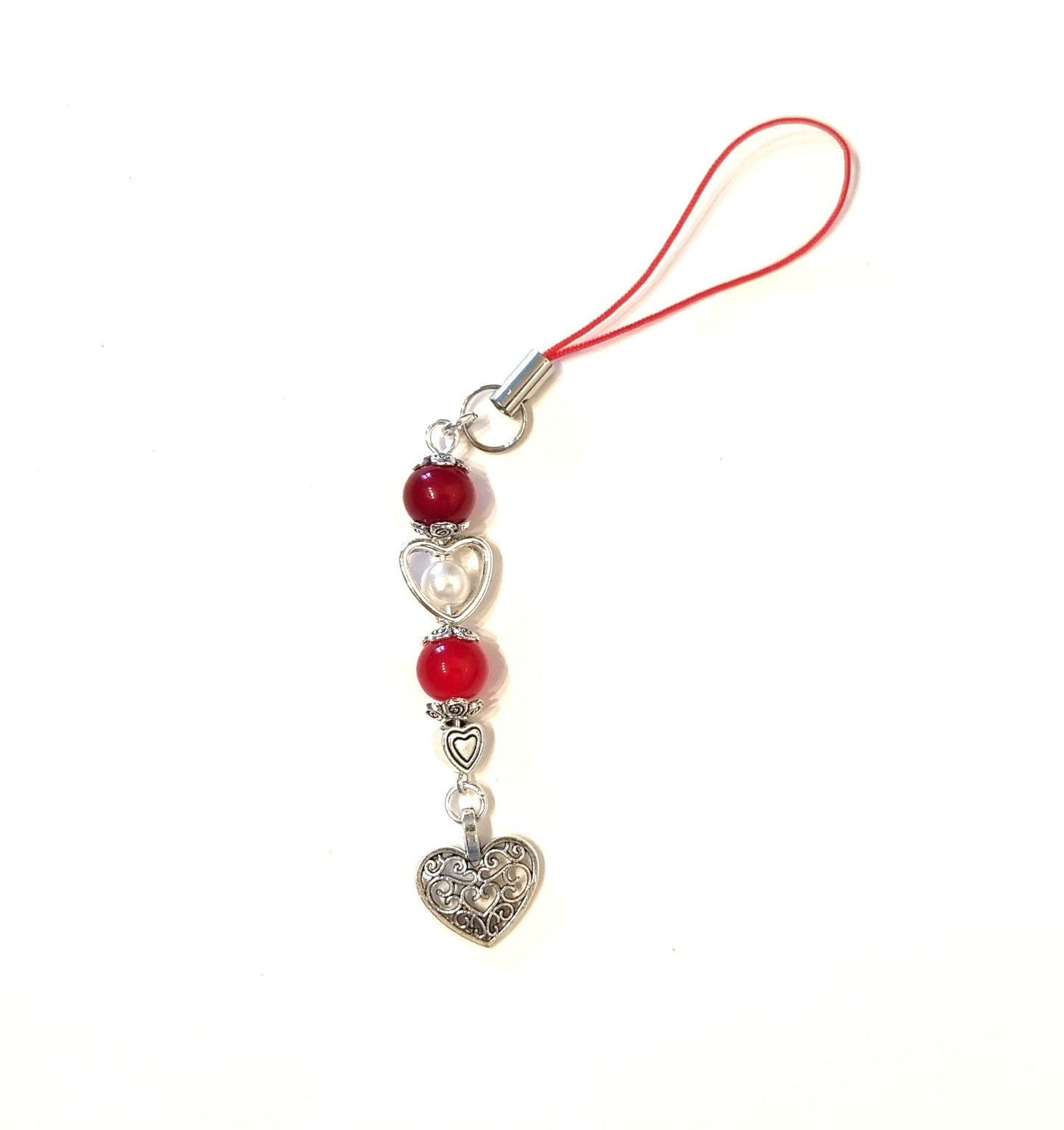 Love Heart Valentine Hollow Heart Phone Charm